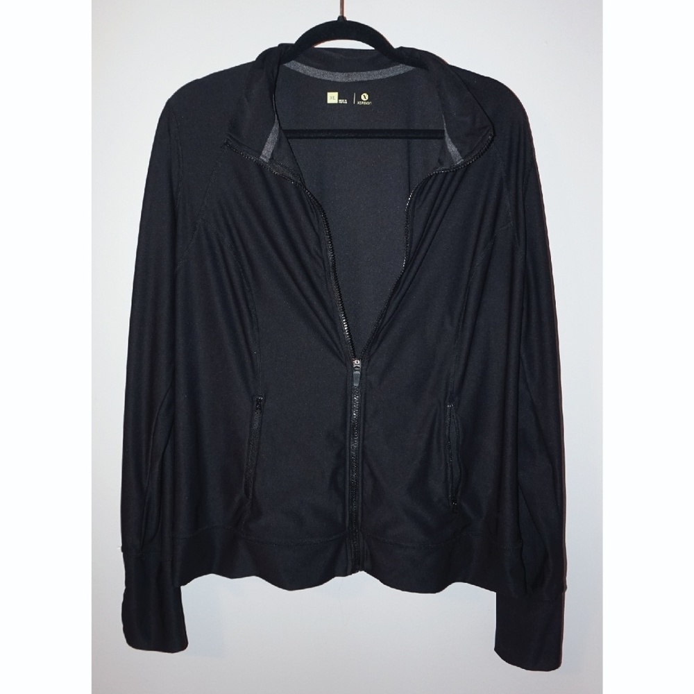 Xersion Black Zip Up Athletic Jacket
